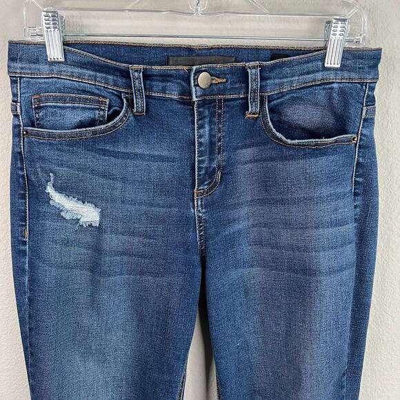Sneak Peek Black Label Jeans Women's 30 Skinny Leg Mid Rise Distressed Stretch - Picture 2 of 7